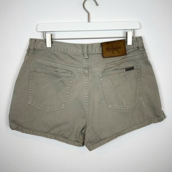 Vintage Calvin Klein CK Grey/Beige Shorts Size 11 - Picture 4 of 5